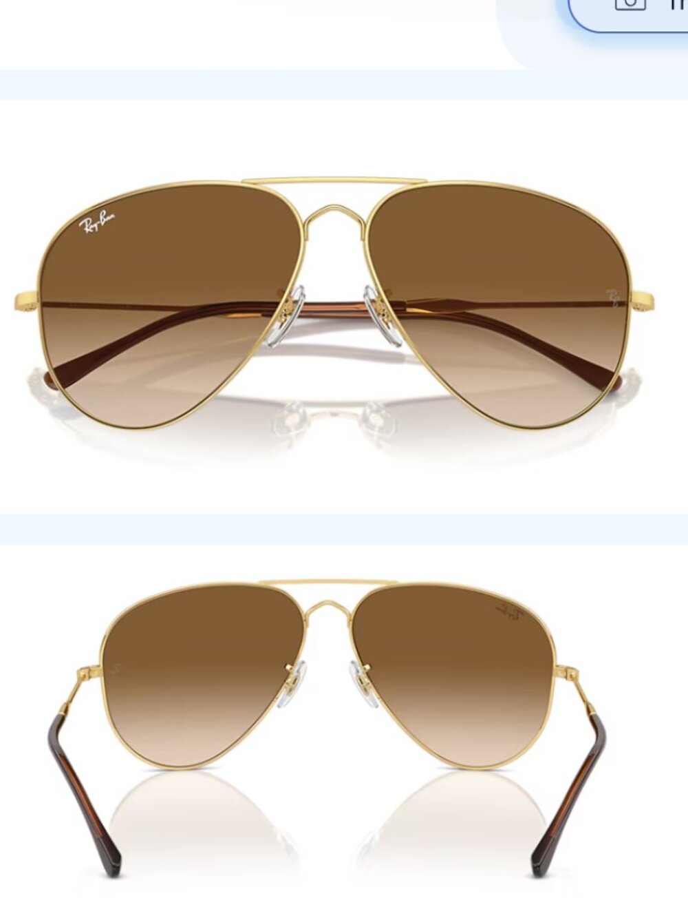 Rayban Gold and Gradient Aviators